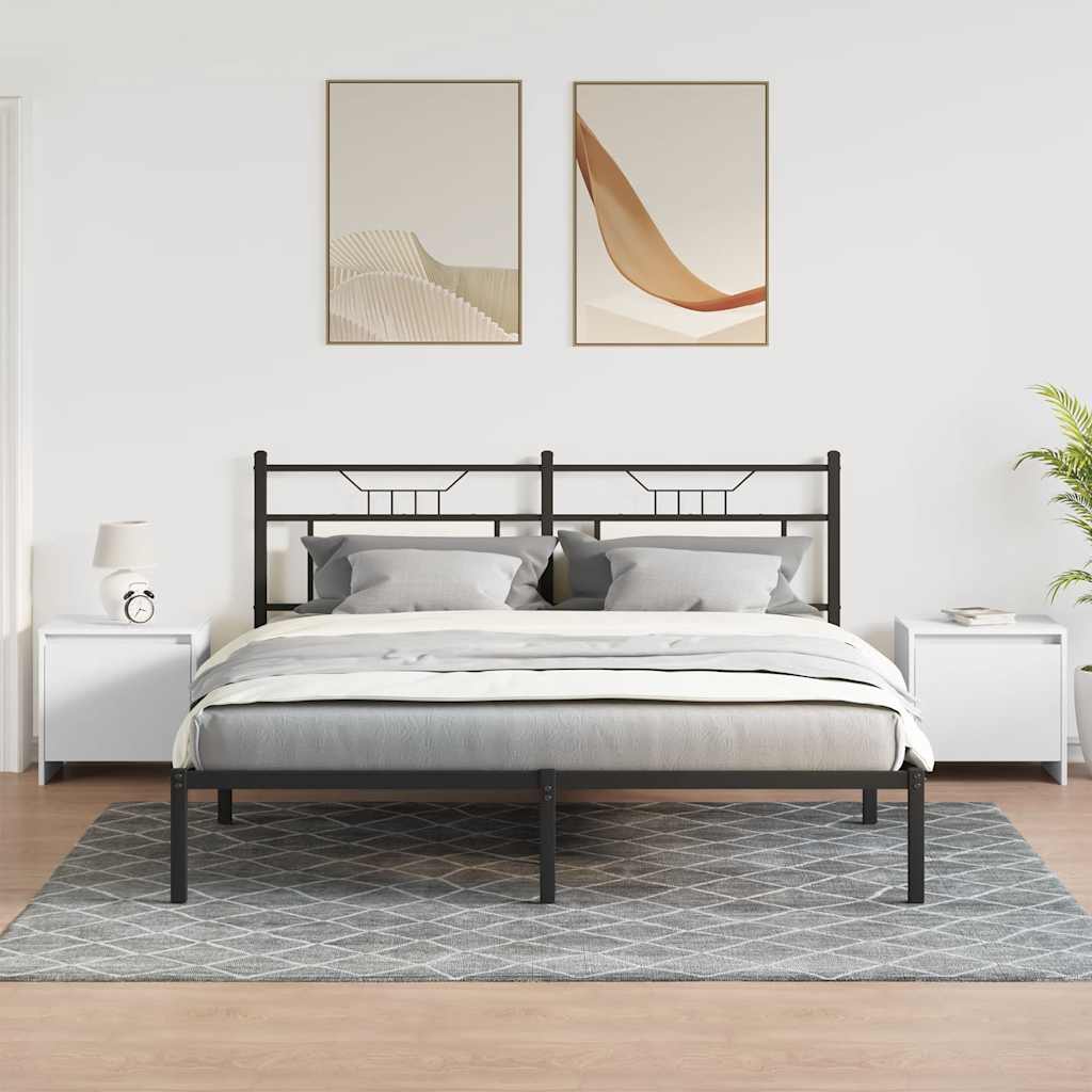 sengeborde 2 stk. 45x34x44,5 cm konstrueret træ hvid