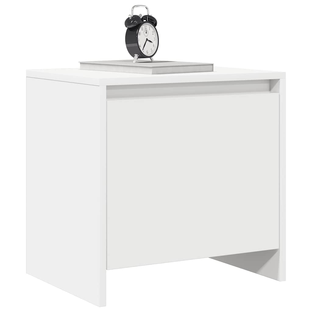 sengeborde 2 stk. 45x34x44,5 cm konstrueret træ hvid