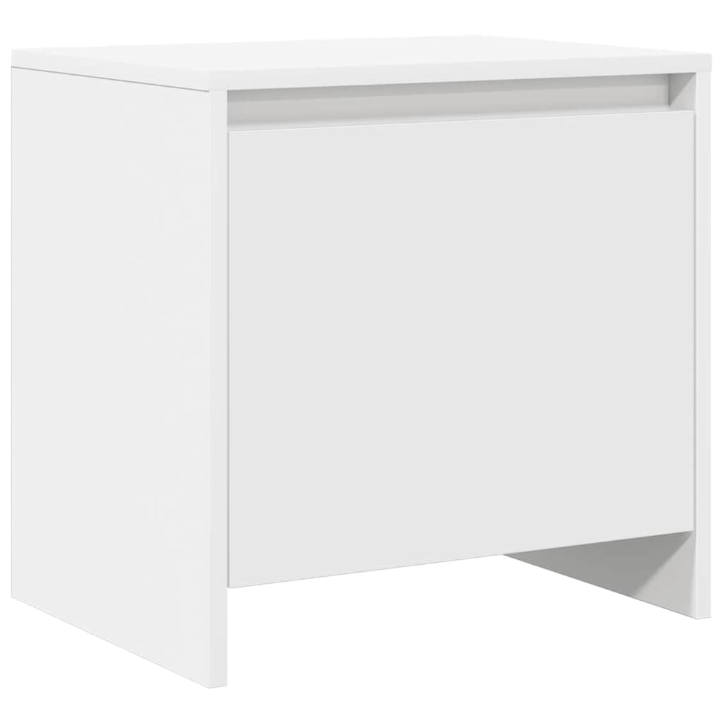 sengeborde 2 stk. 45x34x44,5 cm konstrueret træ hvid