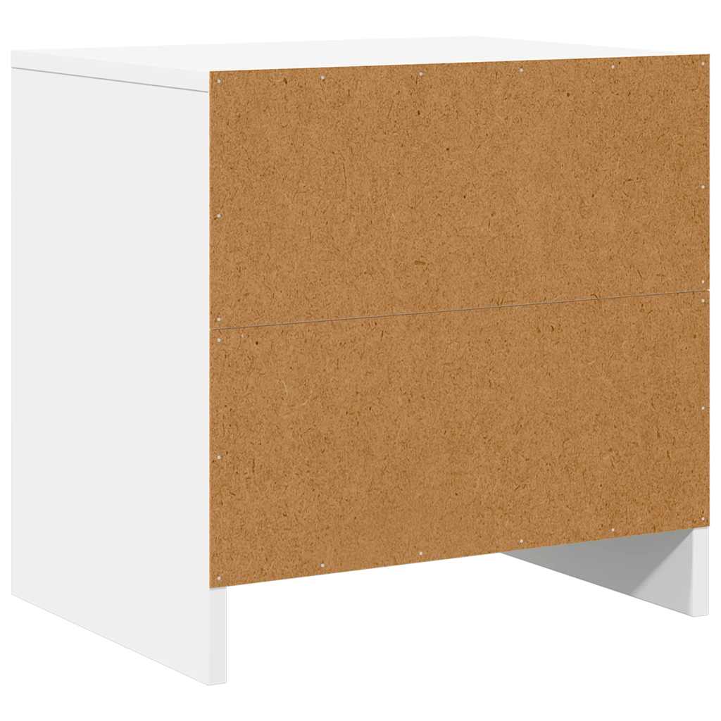 sengeborde 2 stk. 45x34x44,5 cm konstrueret træ hvid
