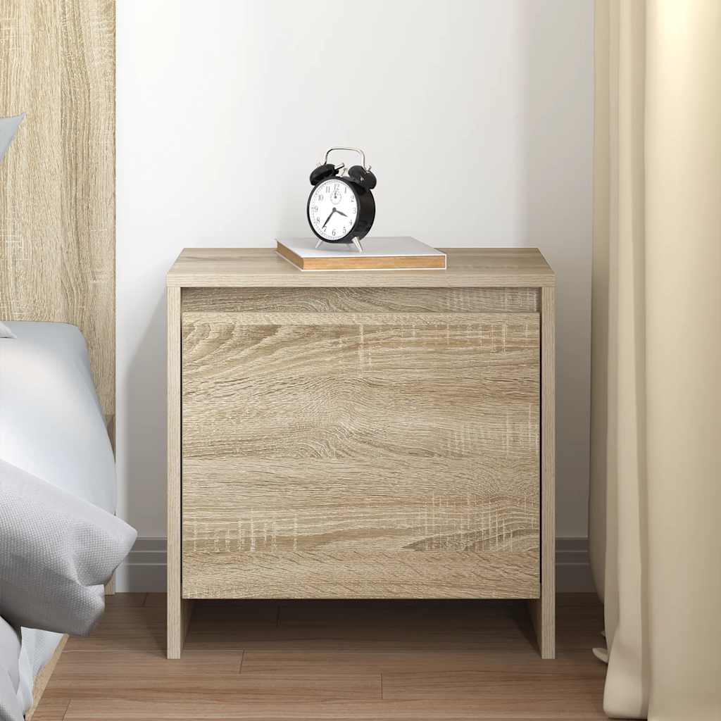 sengebord 45x34x44,5 cm konstrueret træ sonoma-eg