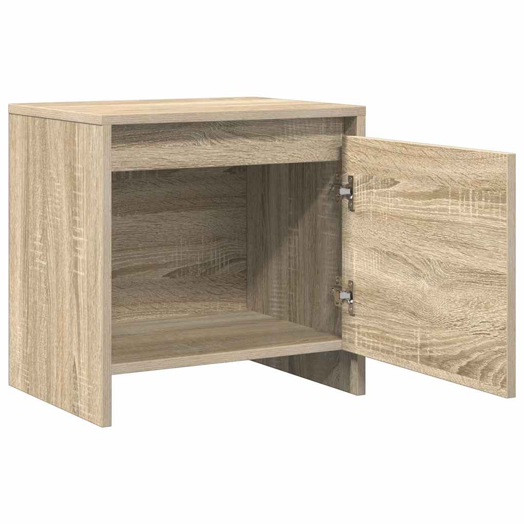 sengebord 45x34x44,5 cm konstrueret træ sonoma-eg