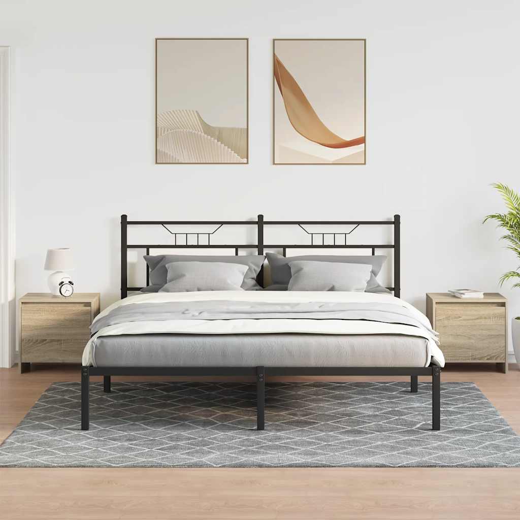 sengeborde 2 stk. 45x34x44,5 cm konstrueret træ sonoma-eg
