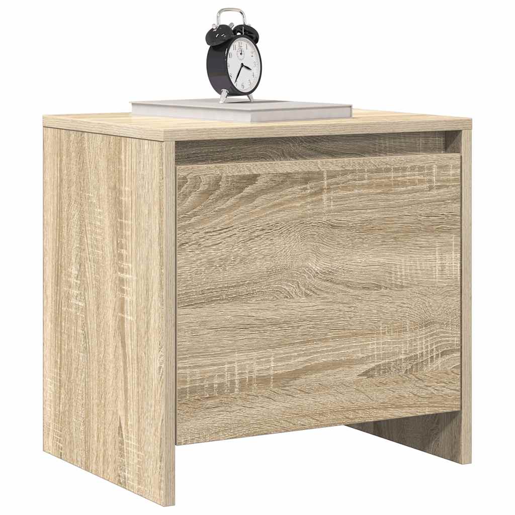 sengeborde 2 stk. 45x34x44,5 cm konstrueret træ sonoma-eg