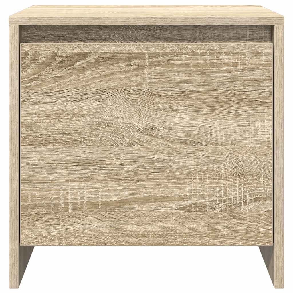 sengeborde 2 stk. 45x34x44,5 cm konstrueret træ sonoma-eg