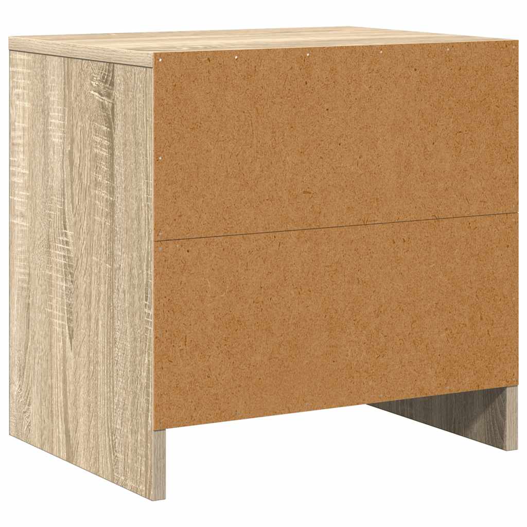 sengeborde 2 stk. 45x34x44,5 cm konstrueret træ sonoma-eg