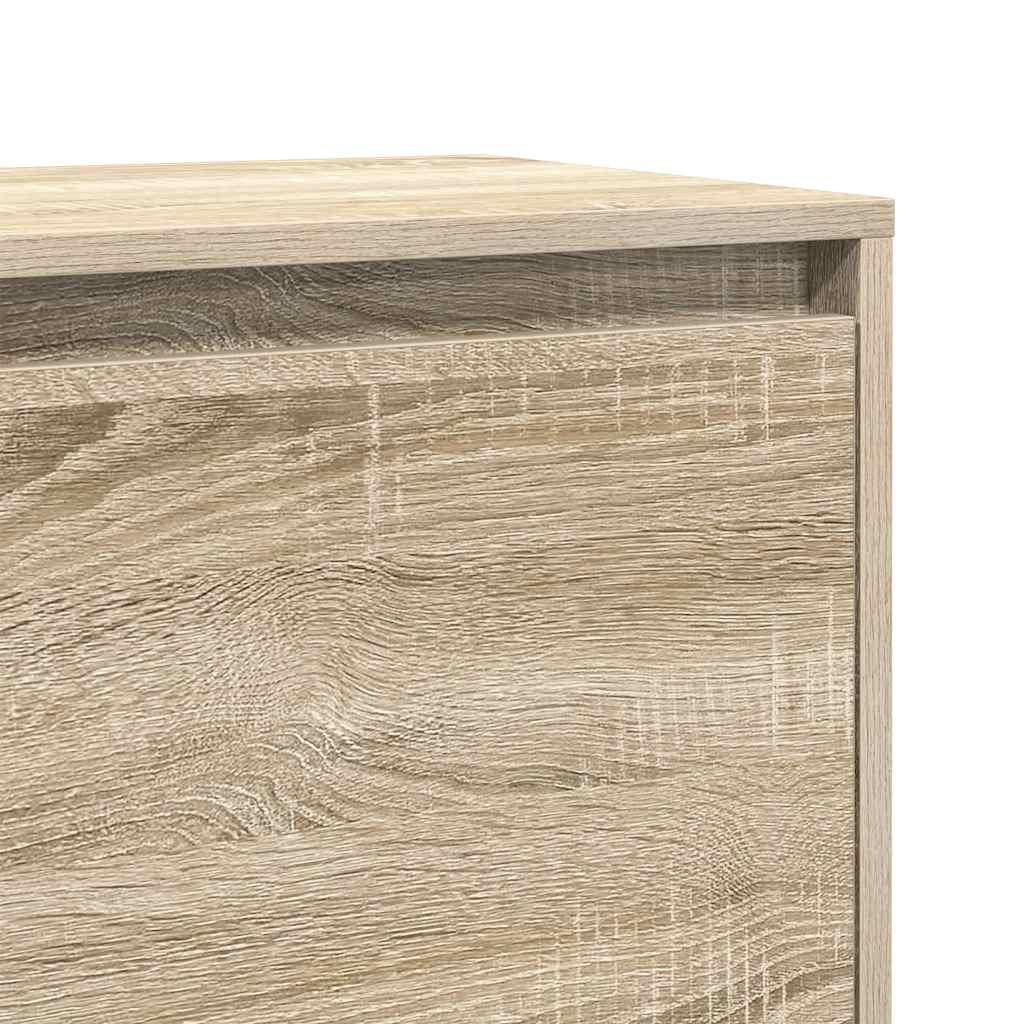 sengeborde 2 stk. 45x34x44,5 cm konstrueret træ sonoma-eg