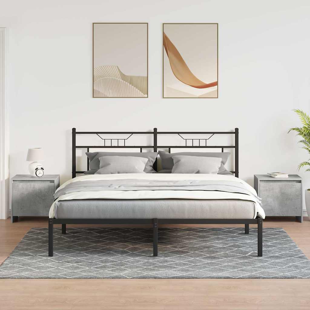 sengeborde 2 stk. 45x34x44,5 cm konstrueret træ betongrå