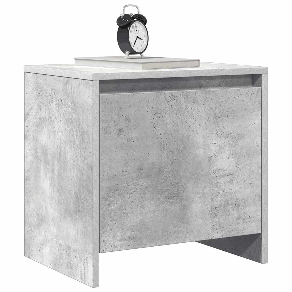 sengeborde 2 stk. 45x34x44,5 cm konstrueret træ betongrå