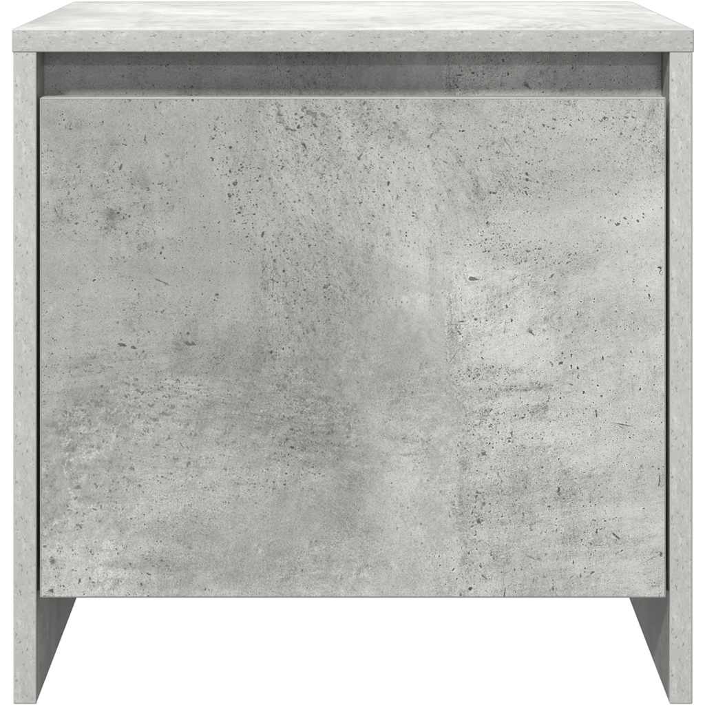 sengeborde 2 stk. 45x34x44,5 cm konstrueret træ betongrå