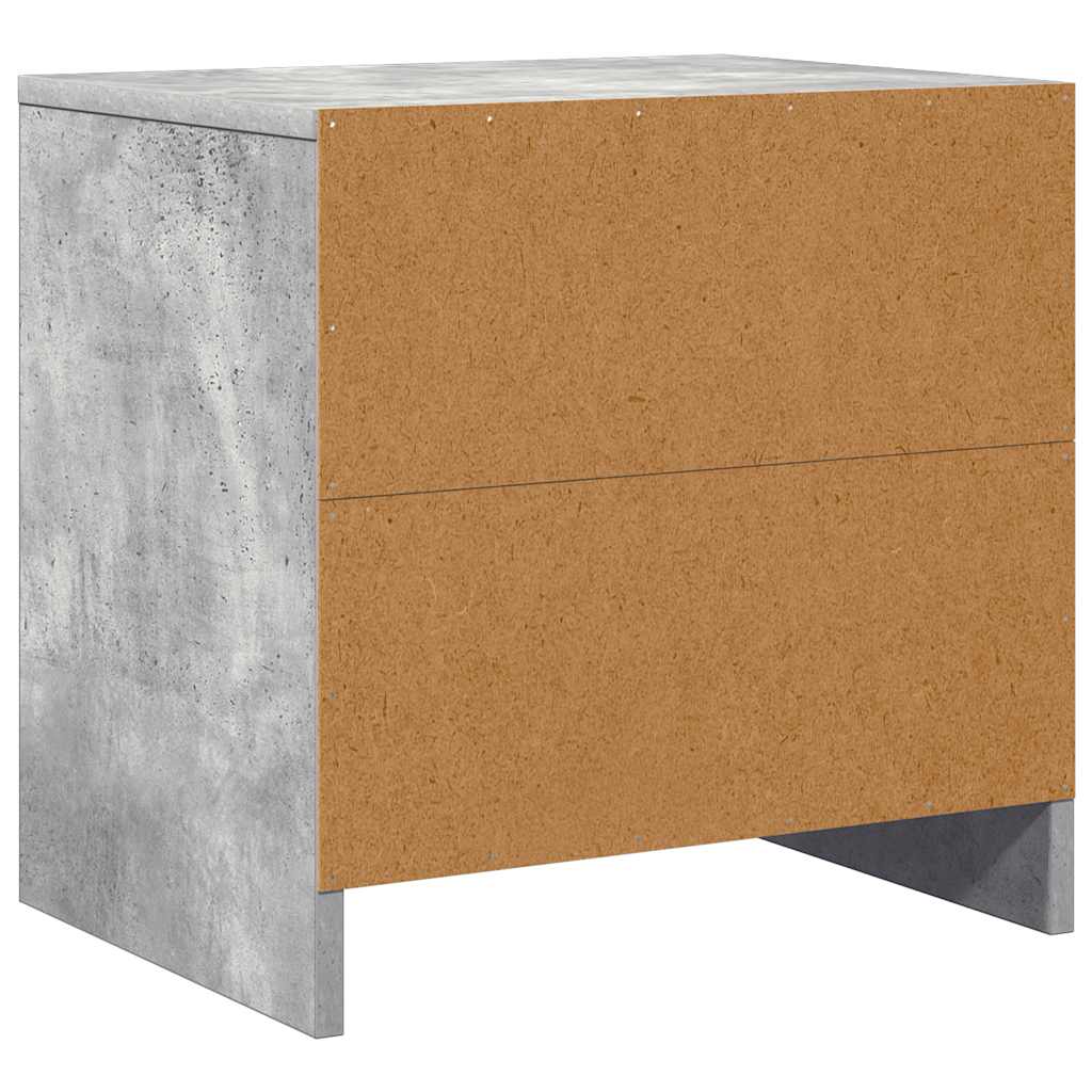 sengeborde 2 stk. 45x34x44,5 cm konstrueret træ betongrå