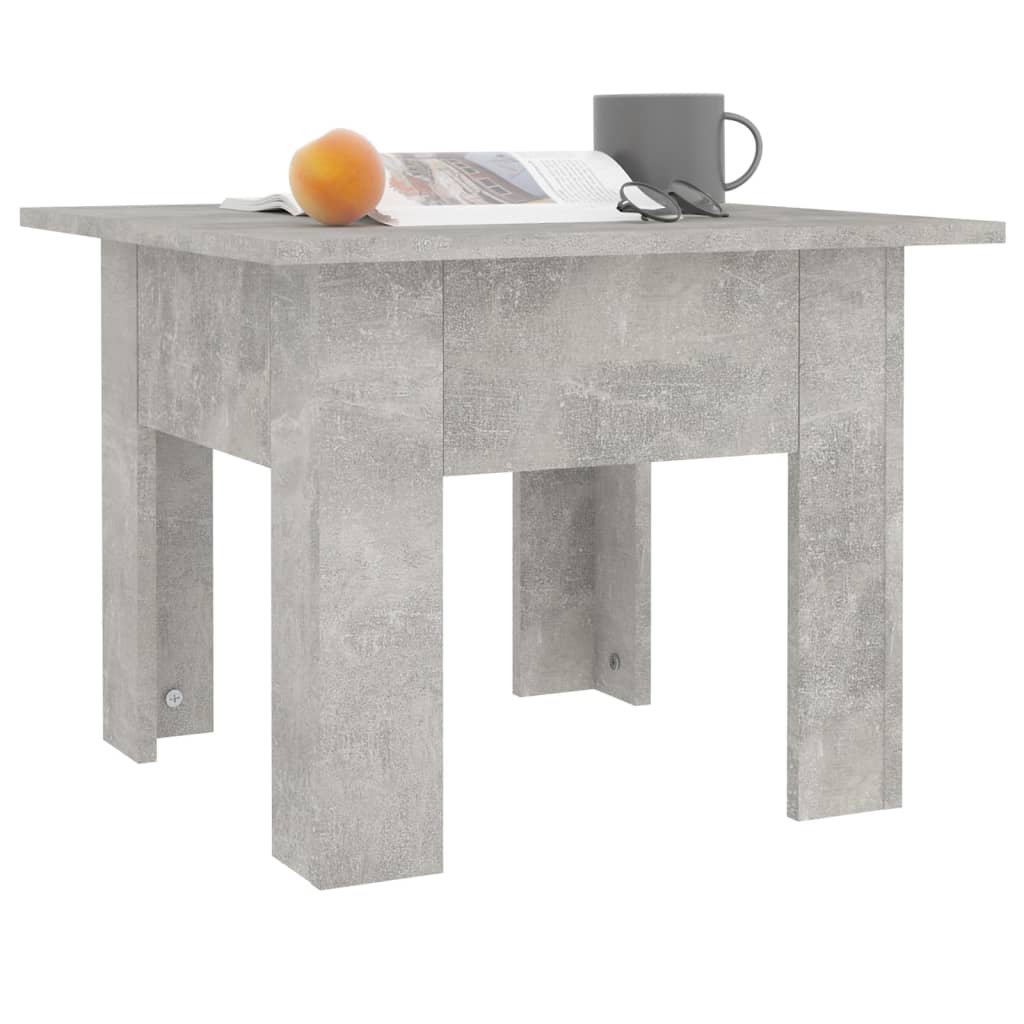 sofabord 55x55x42 cm konstrueret træ betongrå