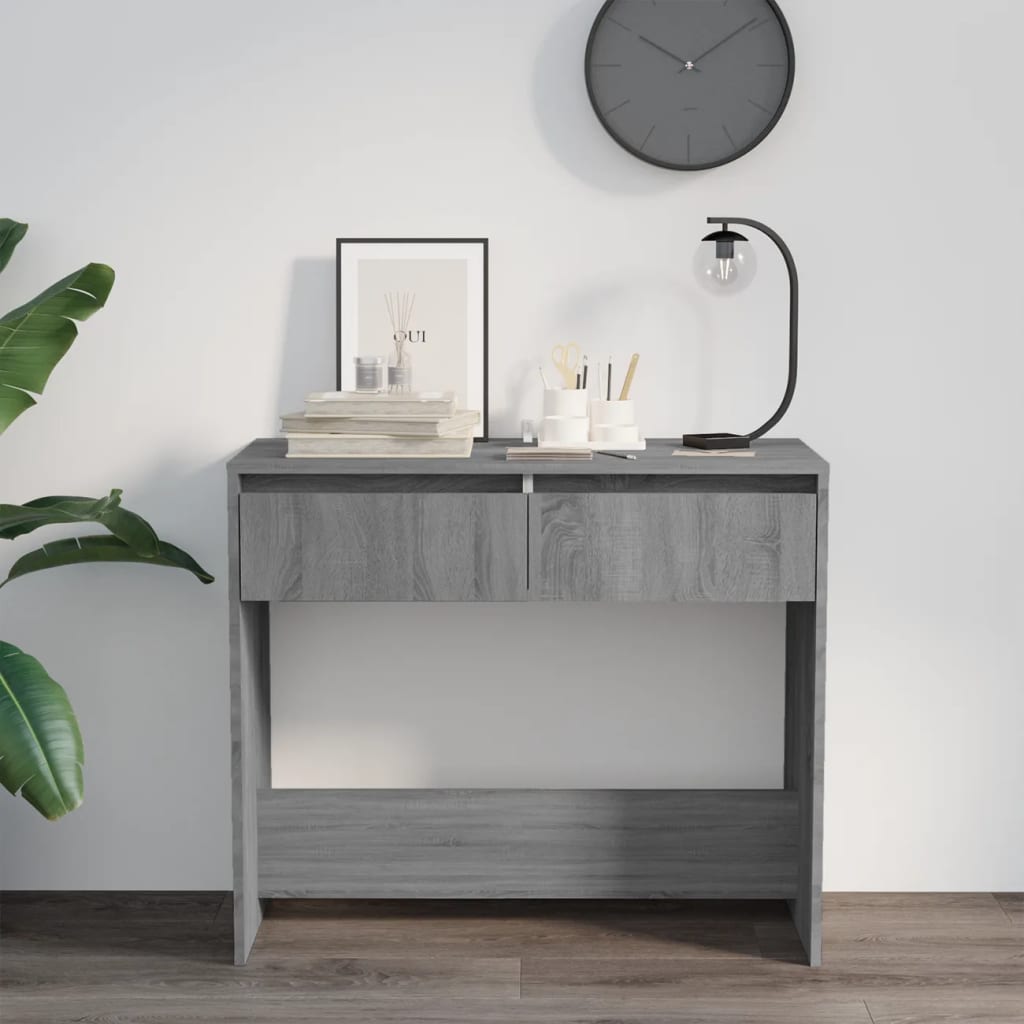 konsolbord 89x41x76,5 cm konstrueret træ grå sonoma-eg