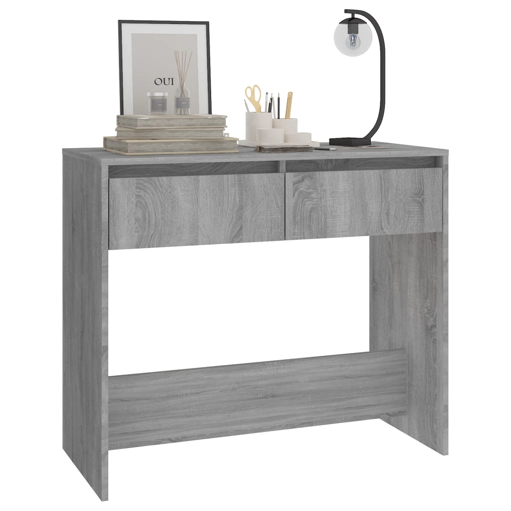 konsolbord 89x41x76,5 cm konstrueret træ grå sonoma-eg