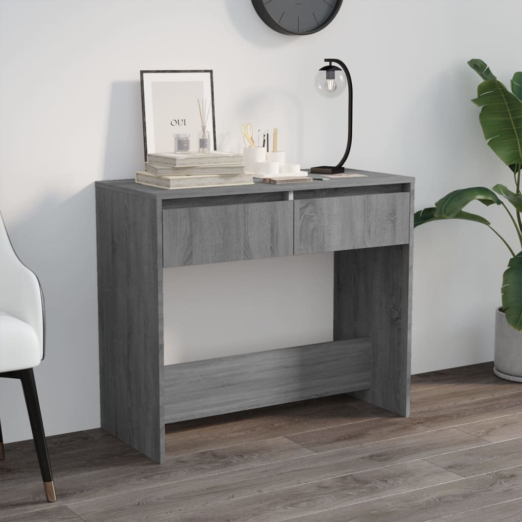 konsolbord 89x41x76,5 cm konstrueret træ grå sonoma-eg