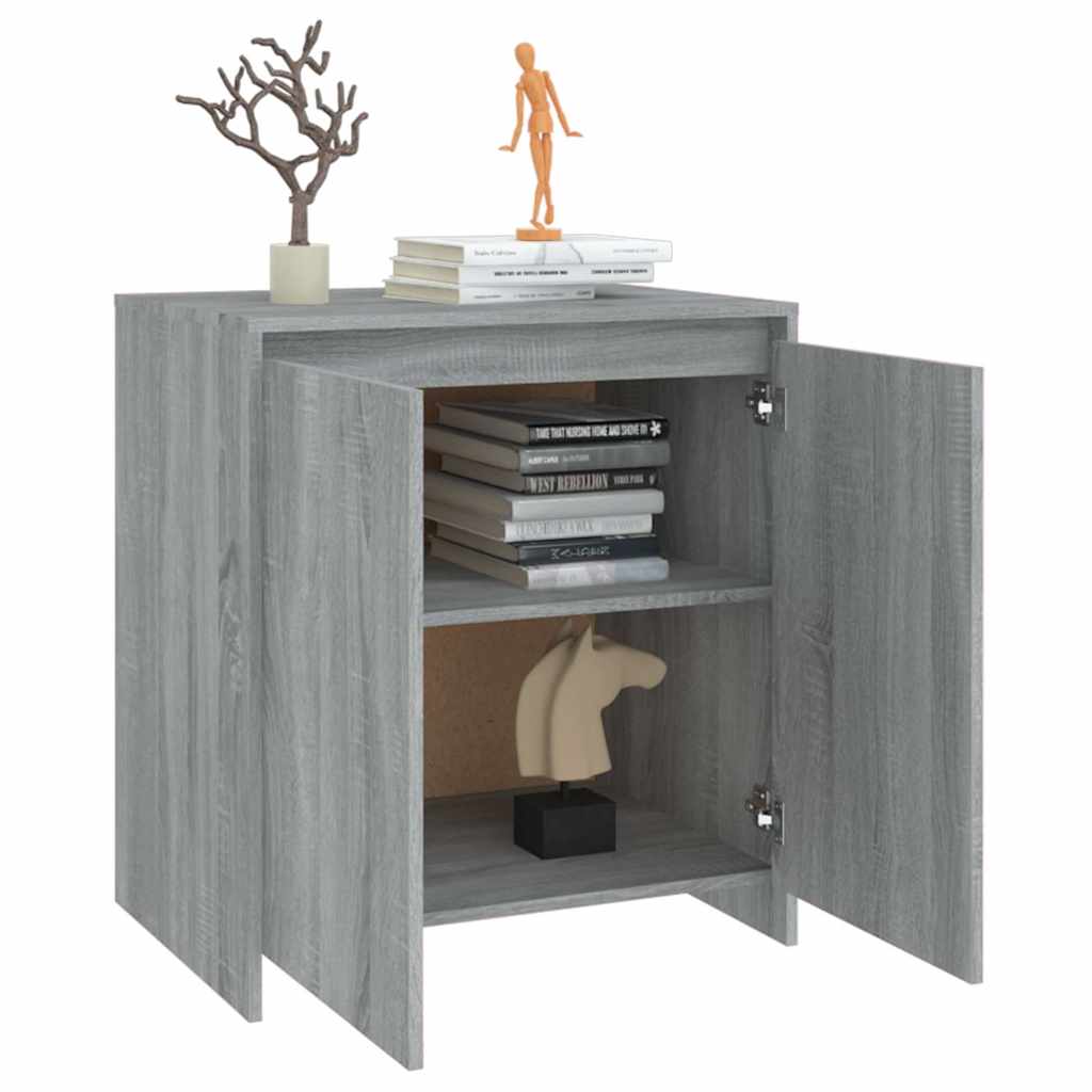 skænk 70x41x75 cm konstrueret træ grå sonoma-eg