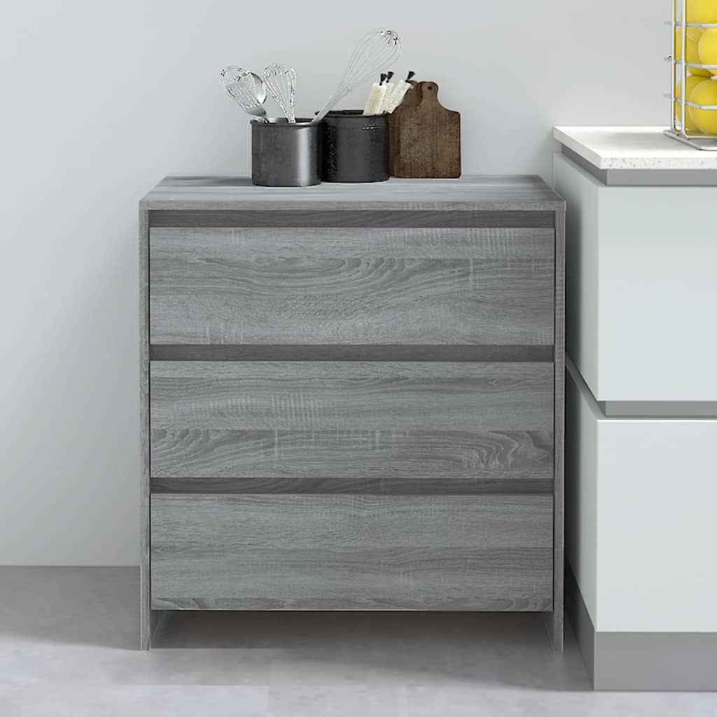 skænk 70x41x75 cm konstrueret træ grå sonoma-eg