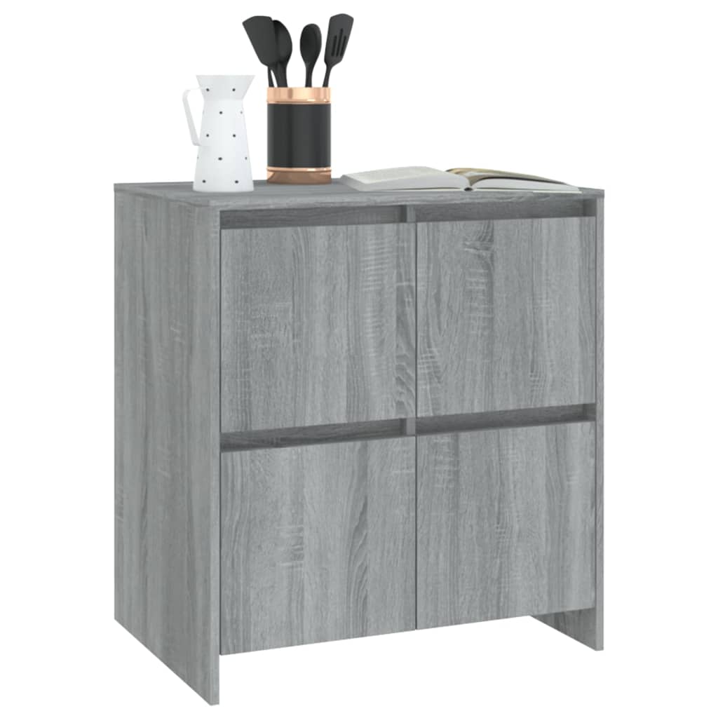 skænk 70x41x75 cm konstrueret træ grå sonoma-eg