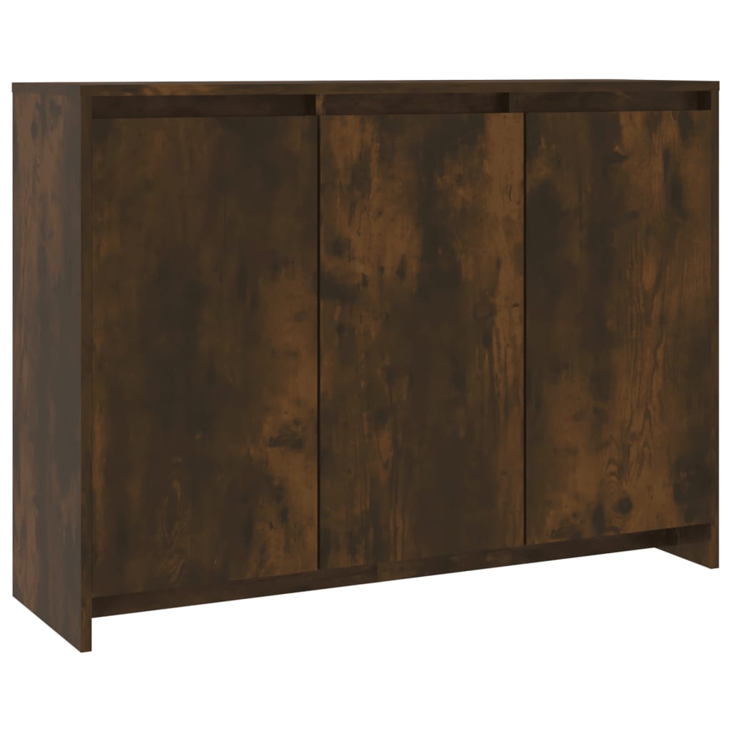 skænk 102x33x75 cm konstrueret træ røget egetræsfarve