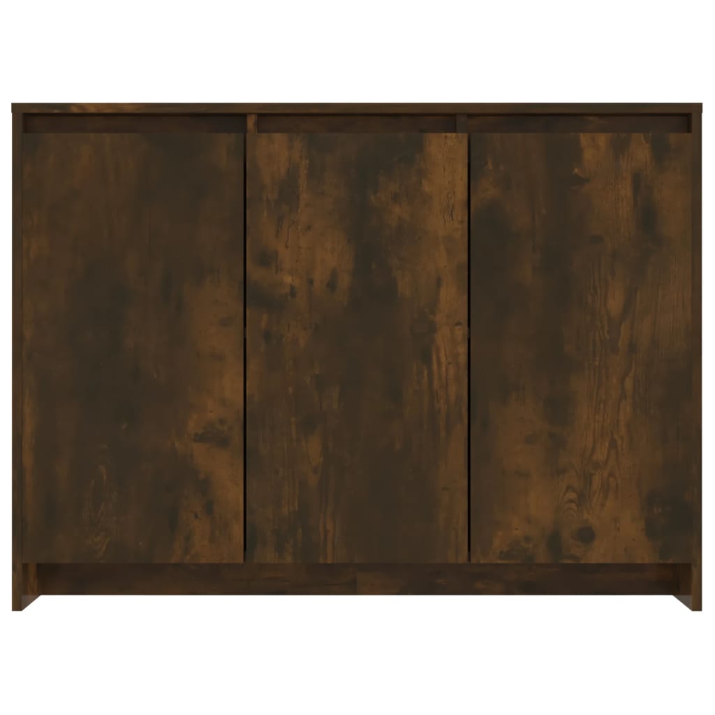 skænk 102x33x75 cm konstrueret træ røget egetræsfarve