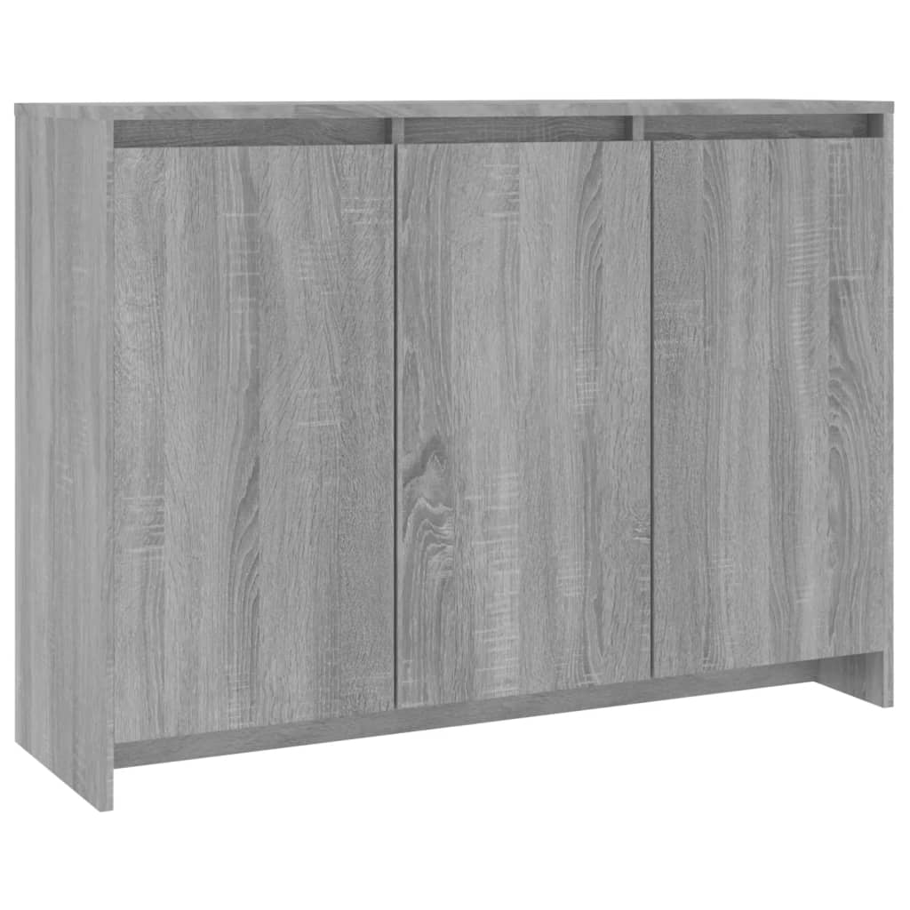 skænk 102x33x75 cm konstrueret træ grå sonoma-eg