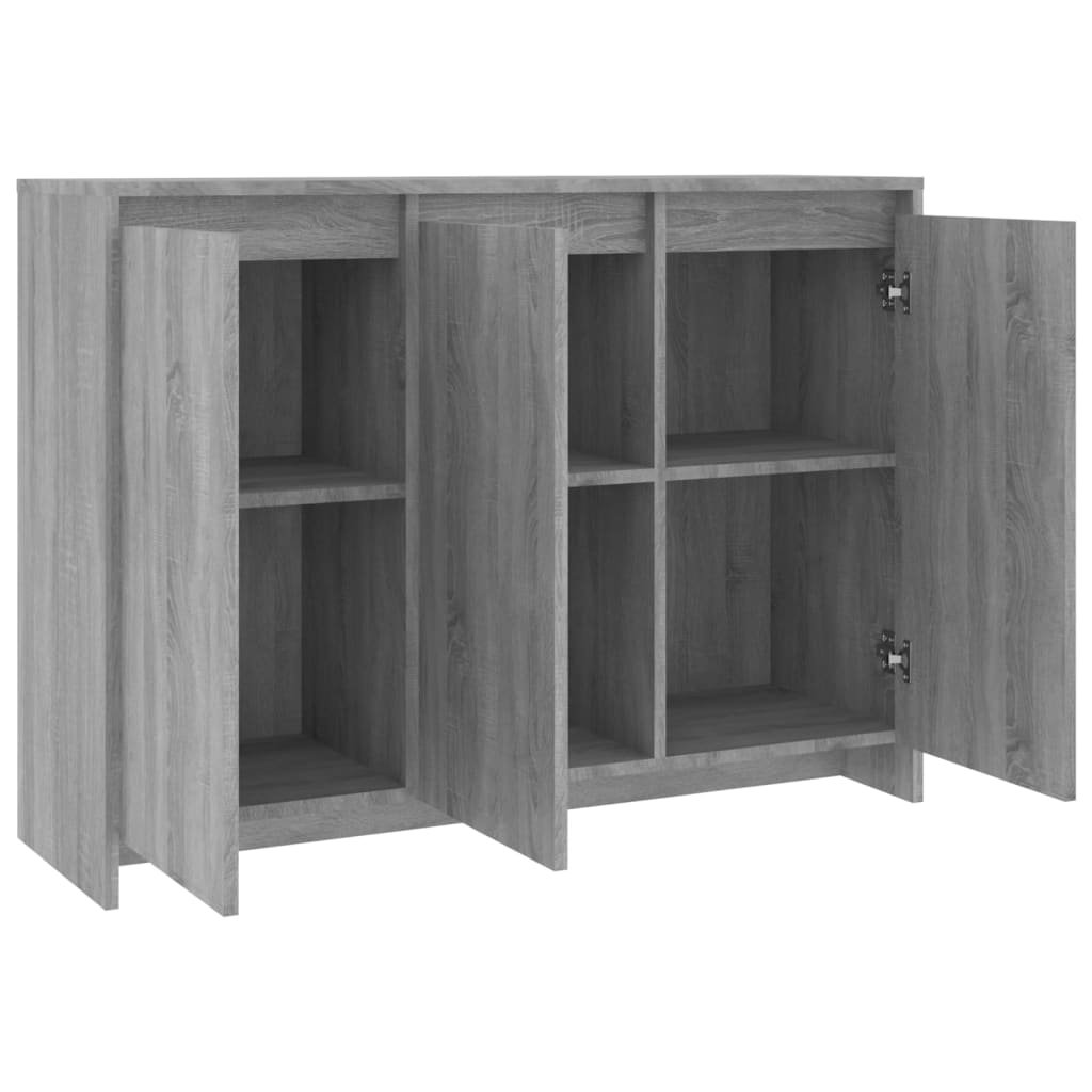 skænk 102x33x75 cm konstrueret træ grå sonoma-eg