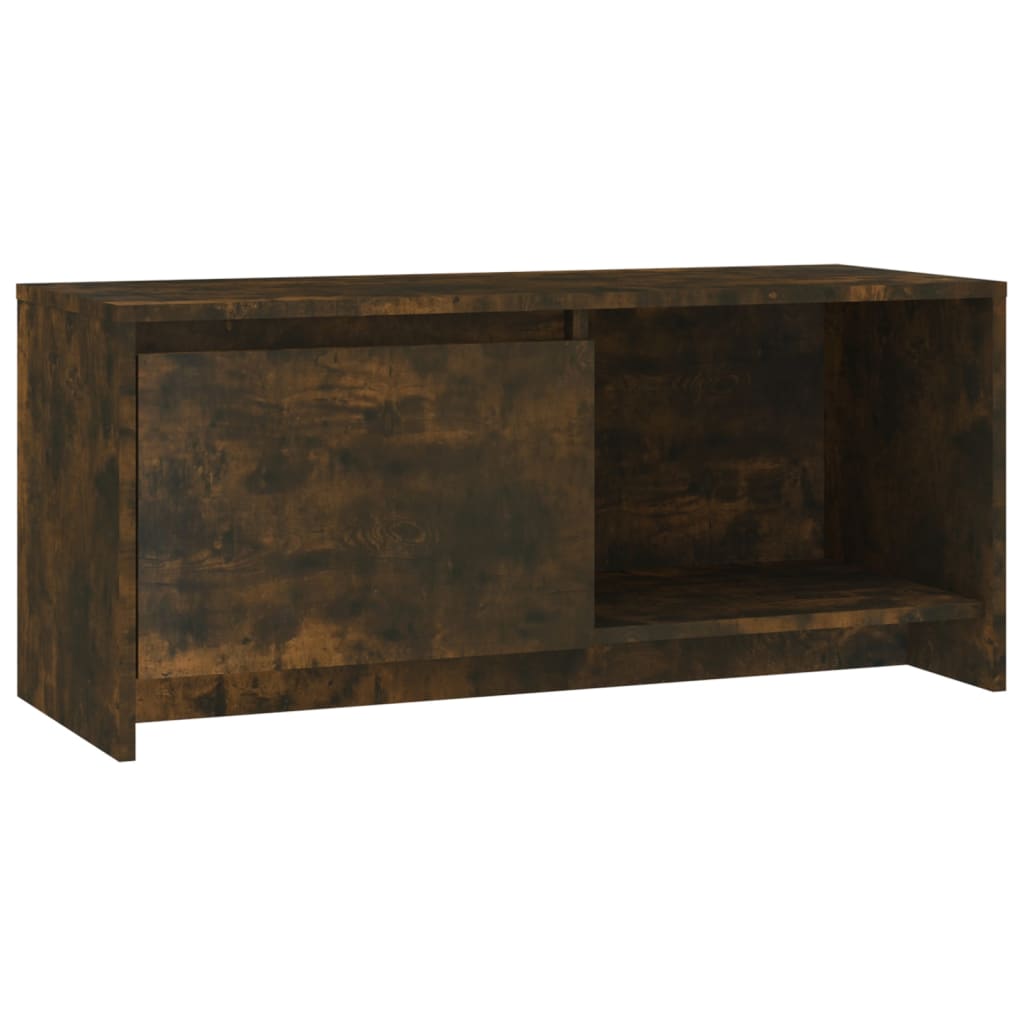 tv-bord 90x35x40 cm konstrueret træ røget egetræsfarve