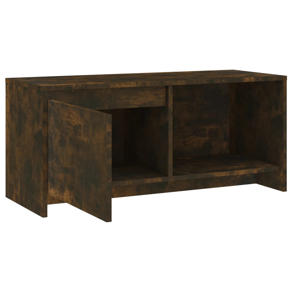 tv-bord 90x35x40 cm konstrueret træ røget egetræsfarve