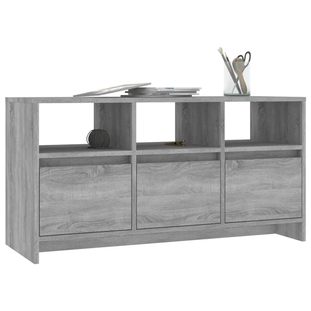 tv-bord 102x37,5x52,5 cm konstrueret træ grå sonoma-eg
