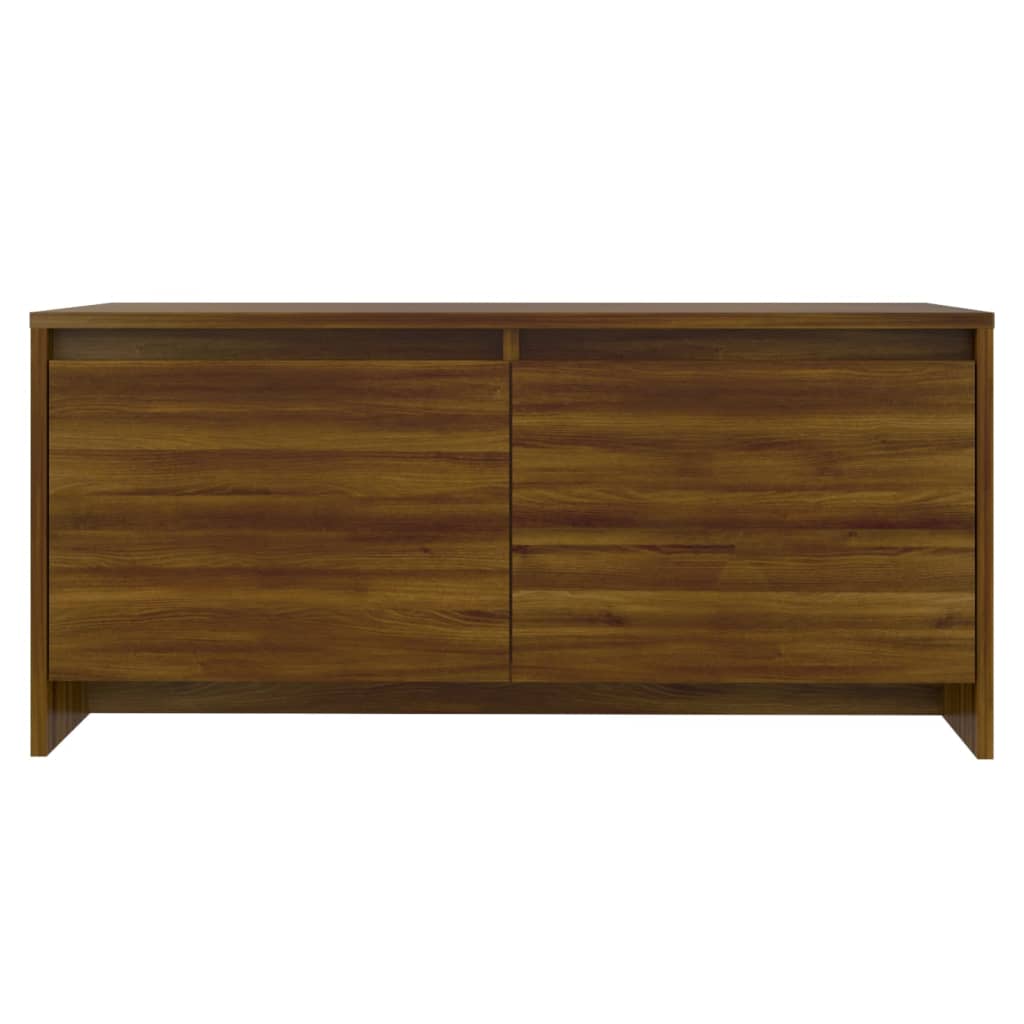 sofabord 90x50x41,5 cm konstrueret træ brun egetræsfarve