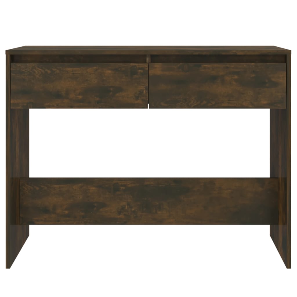 konsolbord 100x35x76,5 cm konstrueret træ røget egetræsfarve