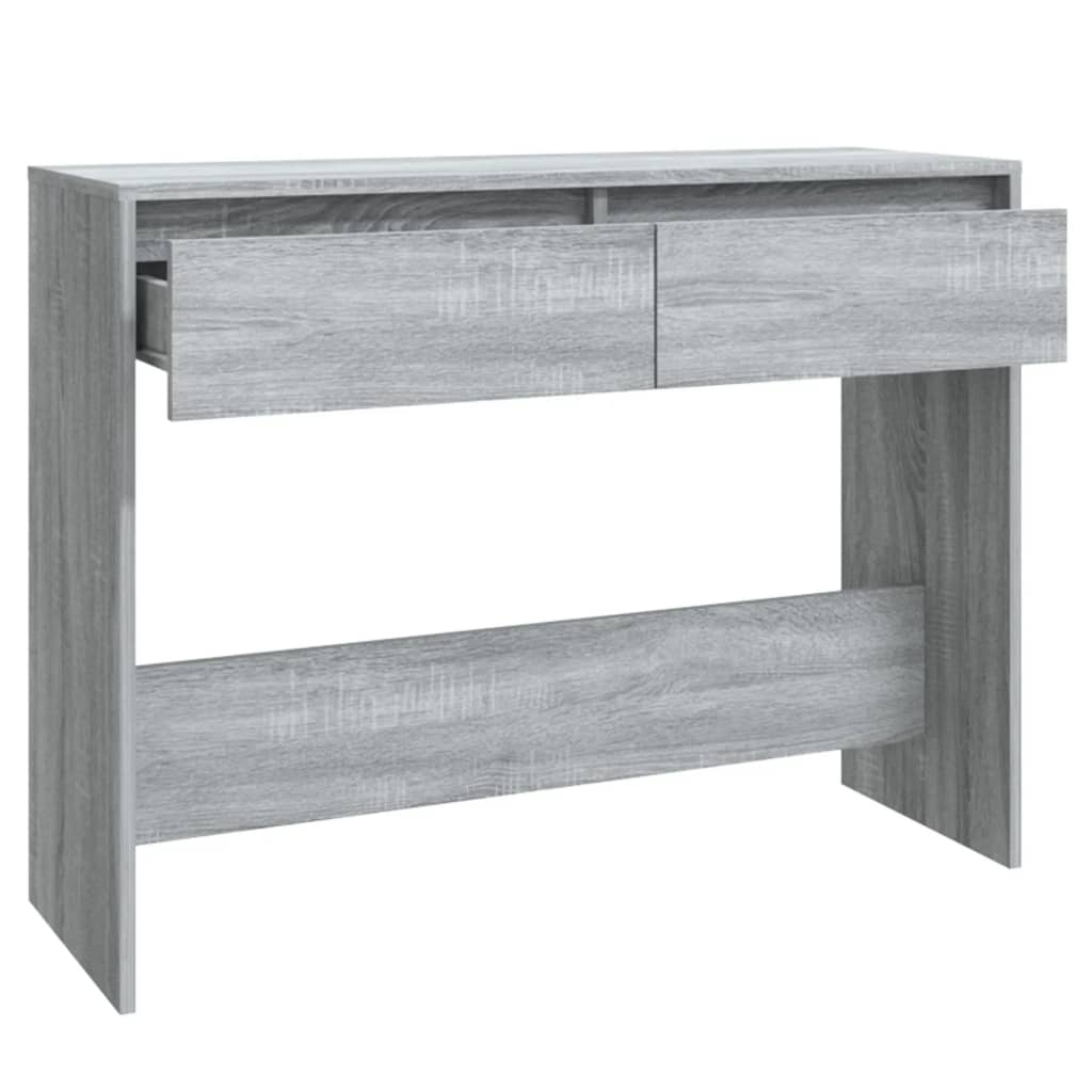 konsolbord 100x35x76,5 cm konstrueret træ grå sonoma-eg