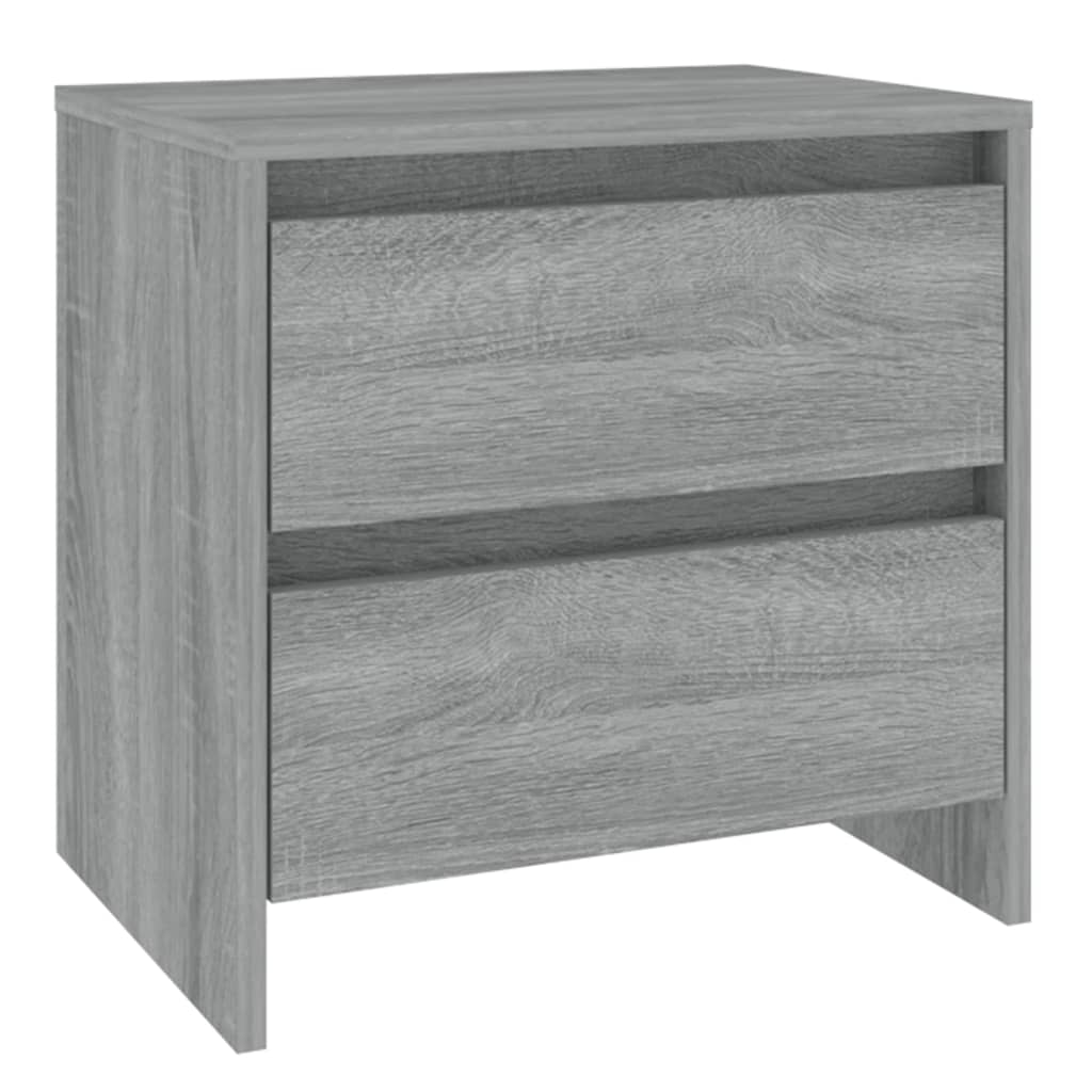 sengebord 45x34,5x44,5 cm konstrueret træ grå sonoma-eg