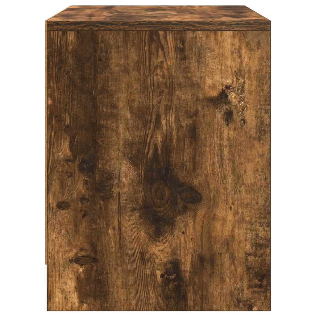 sengebord 45x34x44,5 cm konstrueret træ røget egetræ