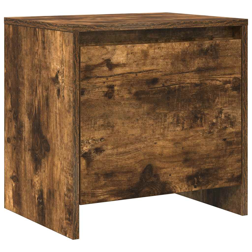 sengeborde 2 stk. 45x34x44,5 cm konstrueret træ røget egetræ