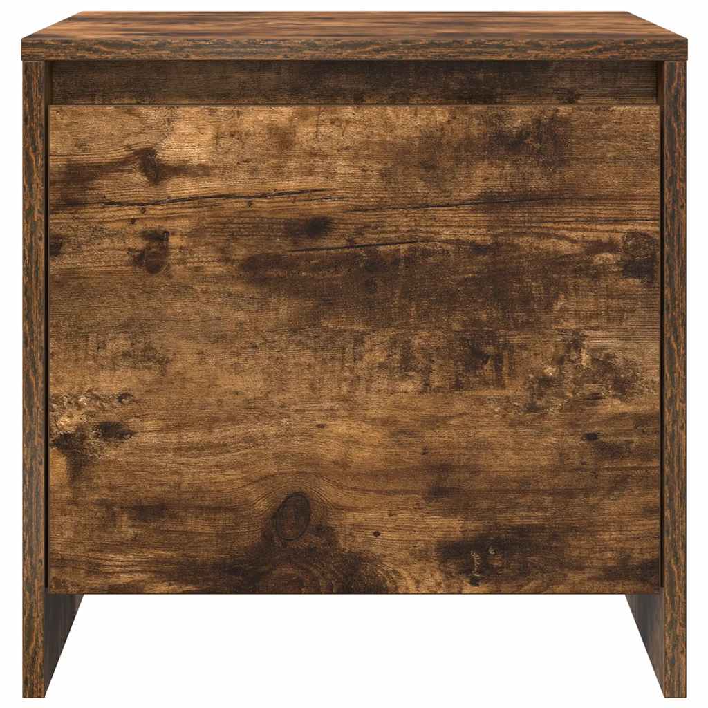 sengeborde 2 stk. 45x34x44,5 cm konstrueret træ røget egetræ