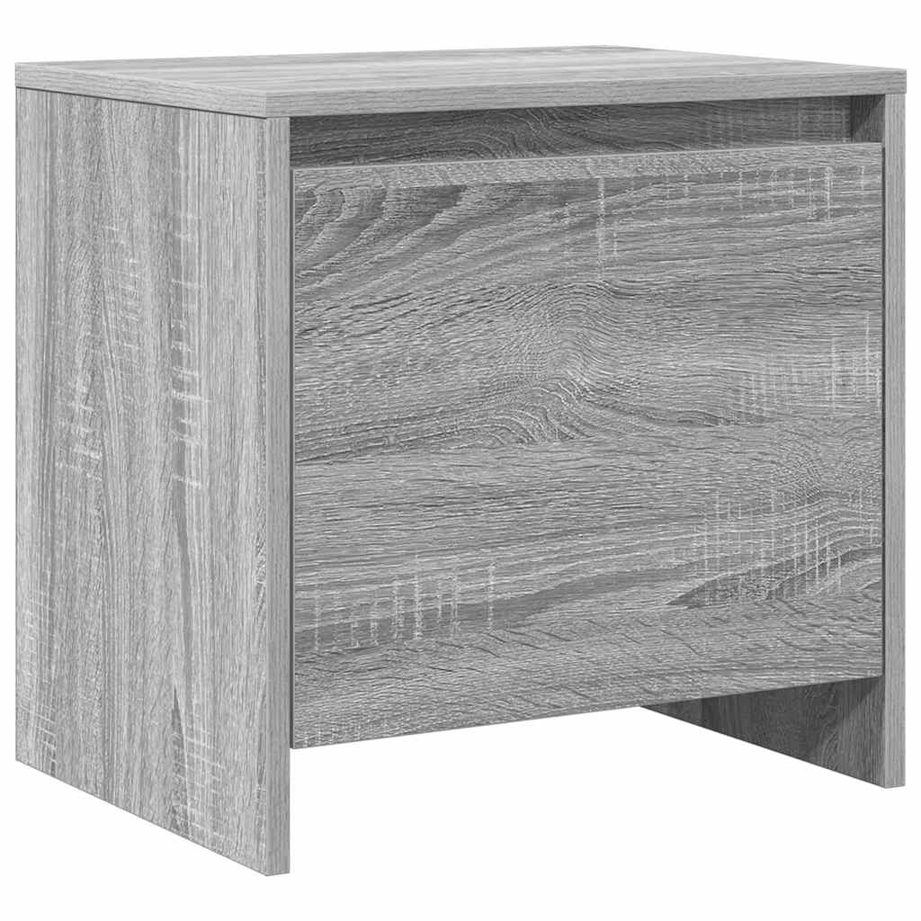 sengebord 45x34x44,5 cm konstrueret træ grå sonoma-eg