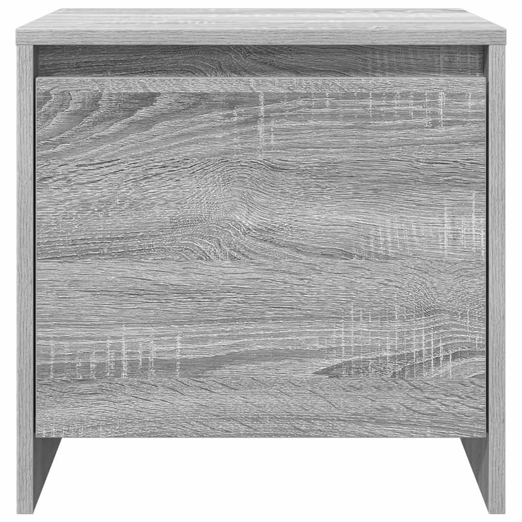 sengebord 45x34x44,5 cm konstrueret træ grå sonoma-eg