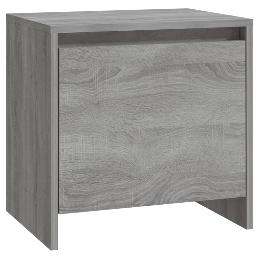 sengeborde 2 stk. 45x34x44,5 cm konstrueret træ grå sonoma-eg