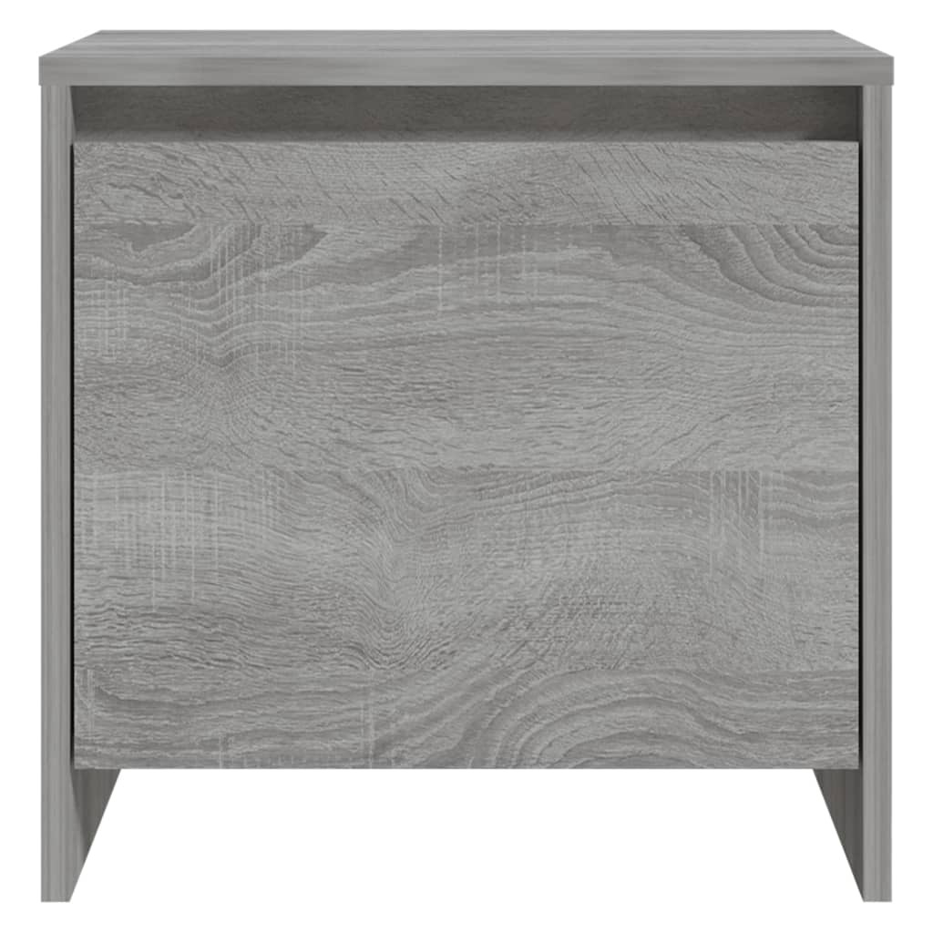 sengeborde 2 stk. 45x34x44,5 cm konstrueret træ grå sonoma-eg