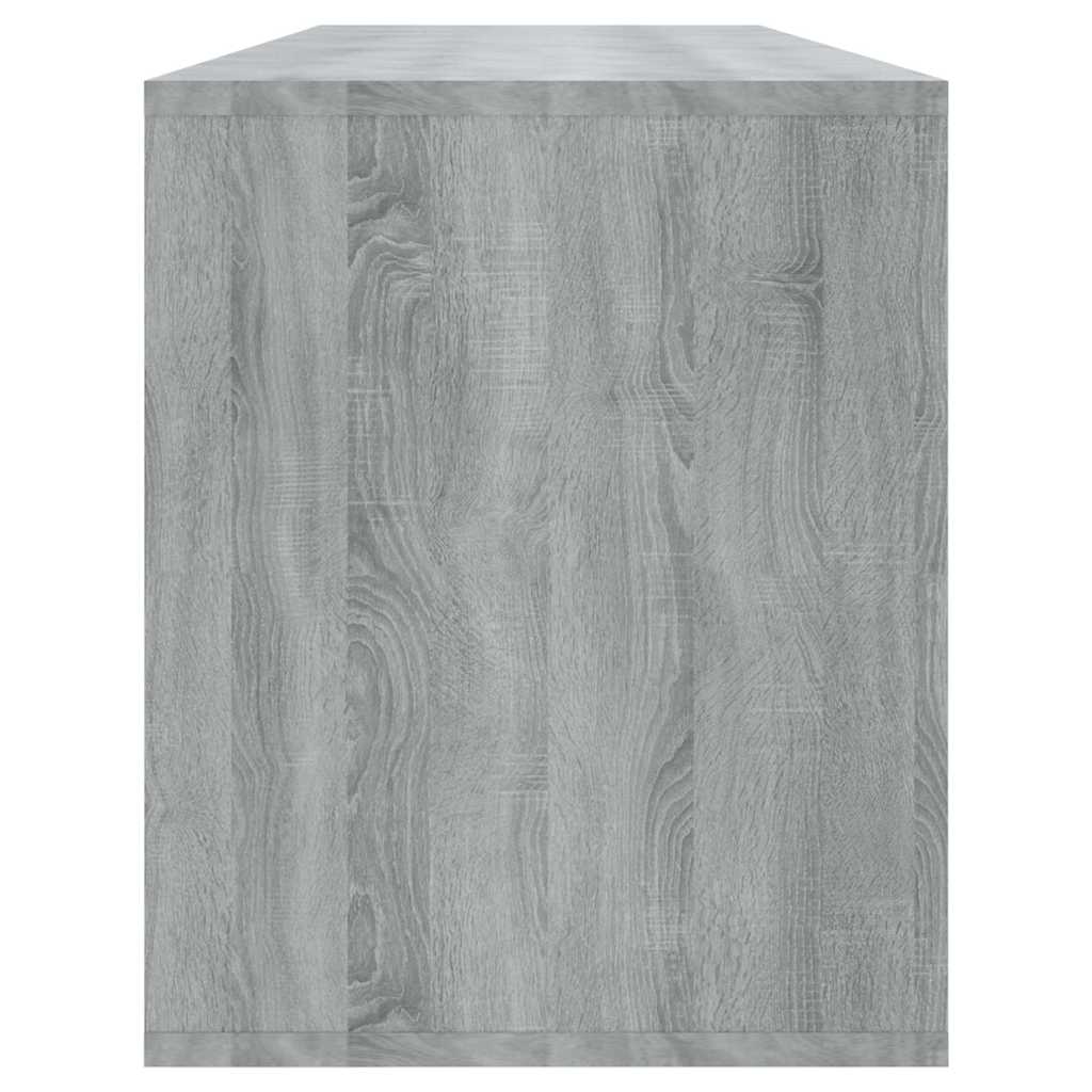 tv-skab 130x35x50 cm konstrueret træ grå sonoma-eg