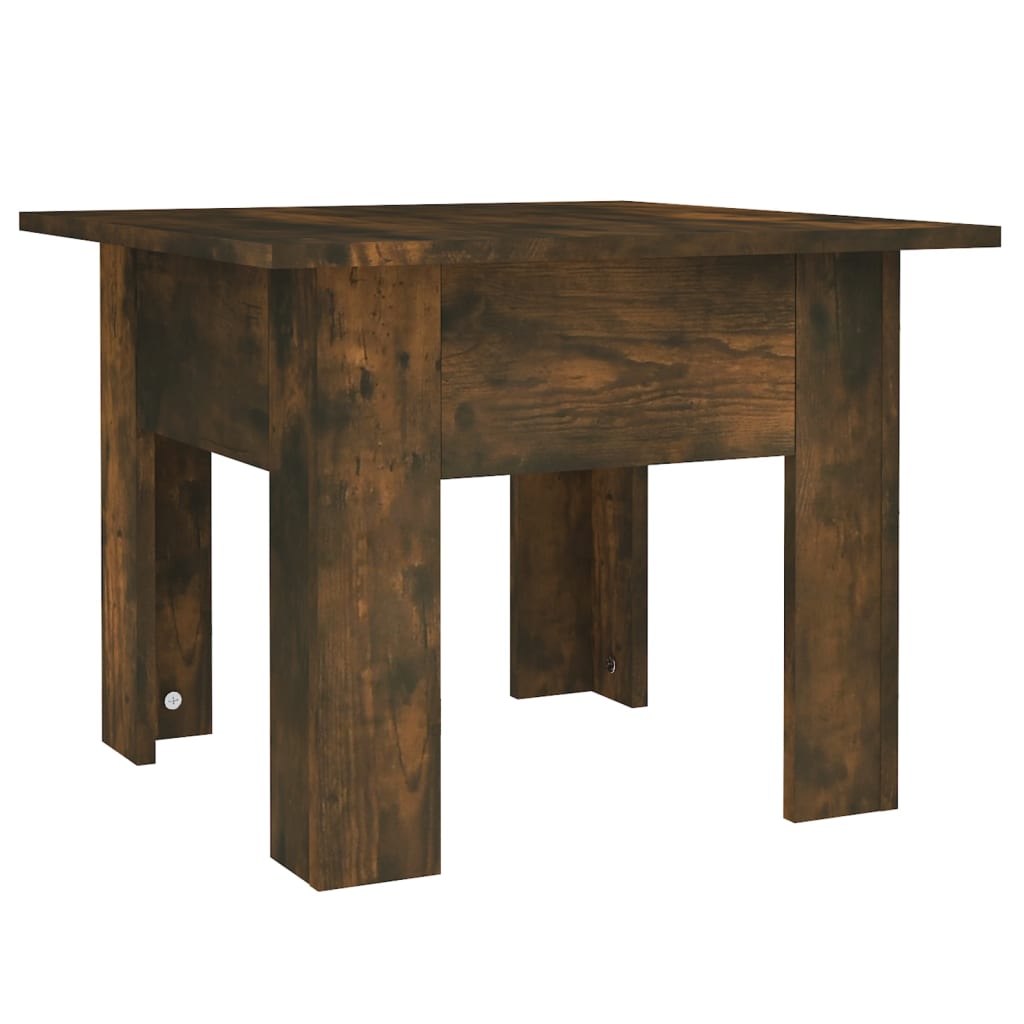 sofabord 55x55x42 cm konstrueret træ røget egetræsfarve