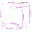 sengebord 40x30x40 cm massivt fyrretræ hvid