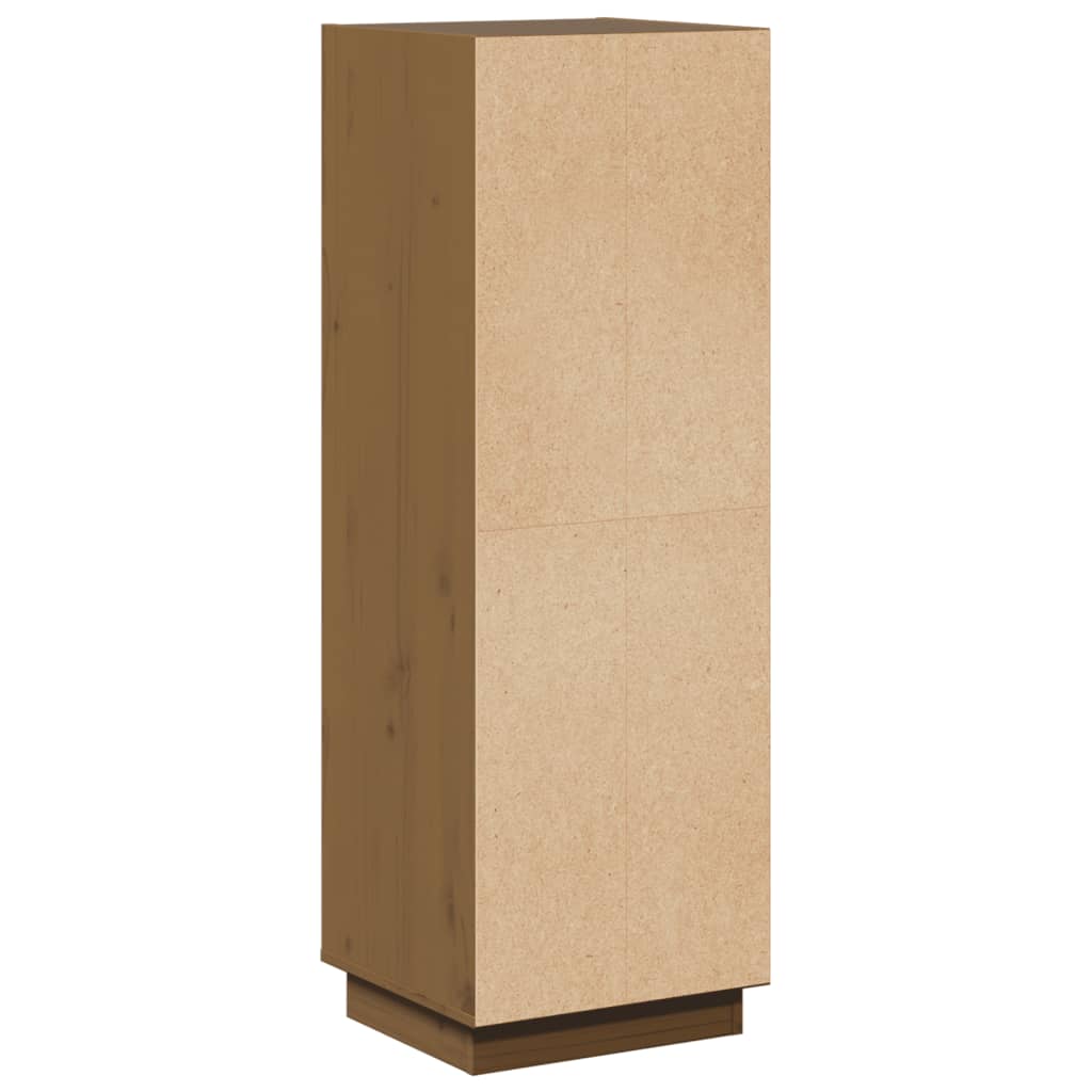 skænk 37x34x110 cm massivt fyrretræ gyldenbrun