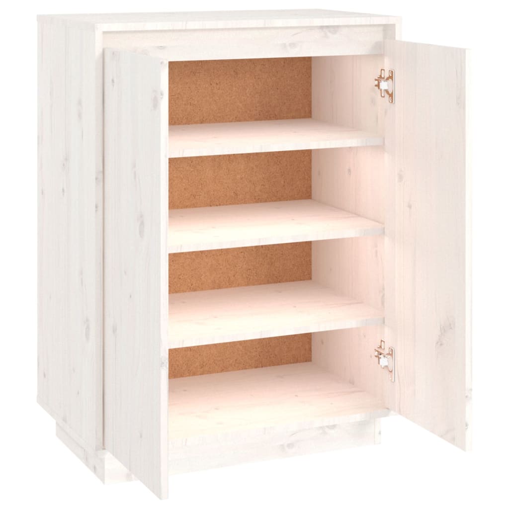 skoreol 60x35x80 cm massivt fyrretræ hvid
