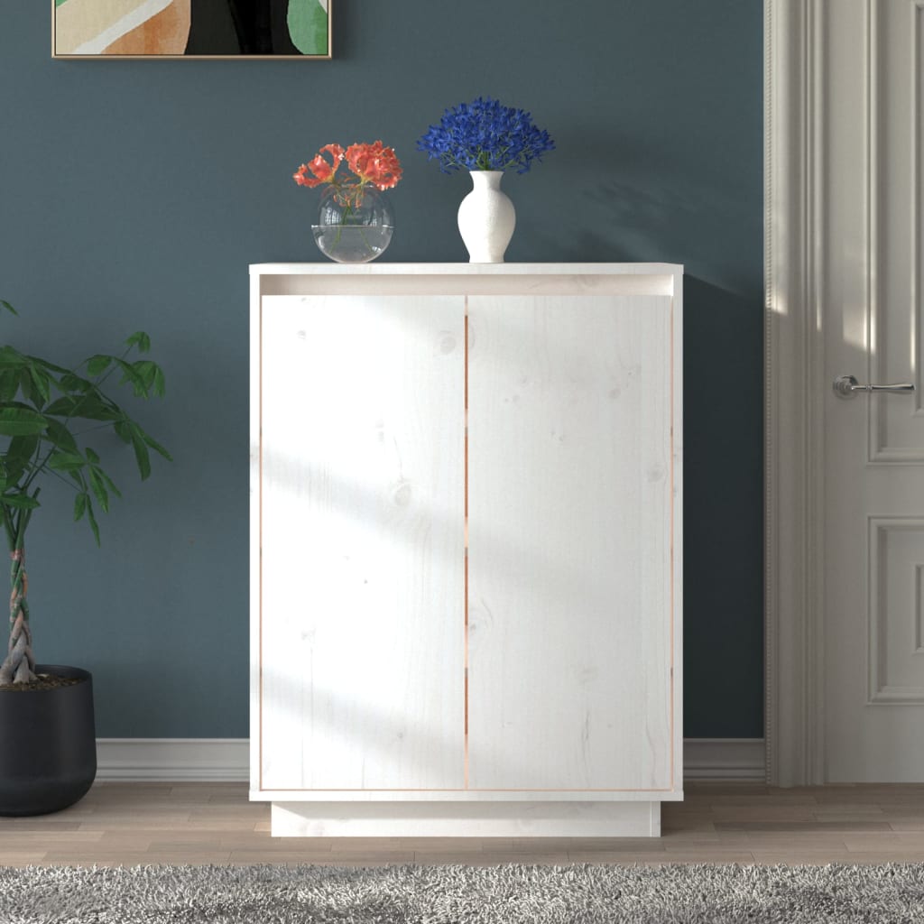 skoreol 60x35x80 cm massivt fyrretræ hvid