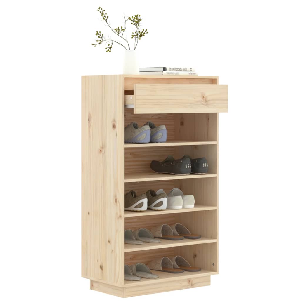 skoreol 60x34x105 cm massivt fyrretræ