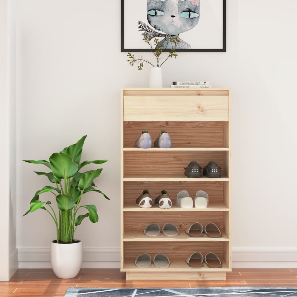 skoreol 60x34x105 cm massivt fyrretræ