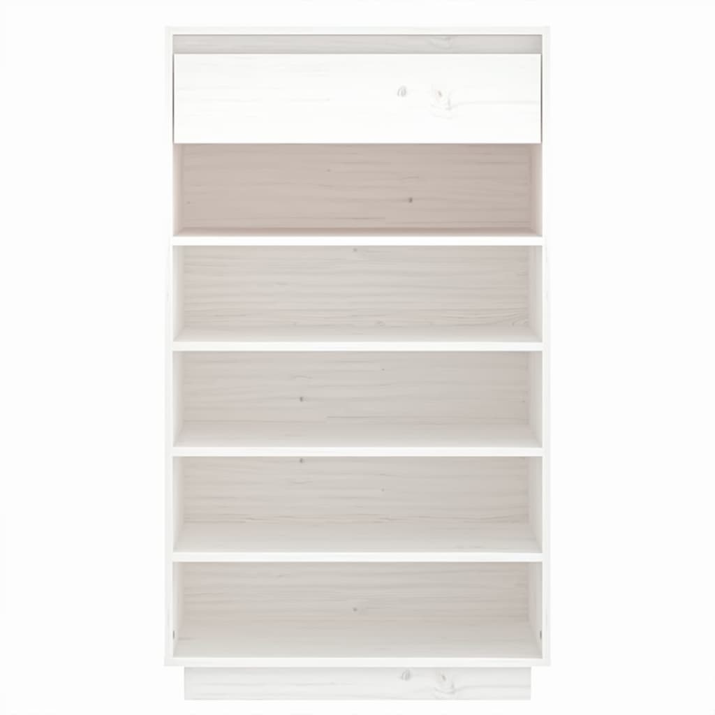 skoreol 60x34x105 cm massivt fyrretræ hvid