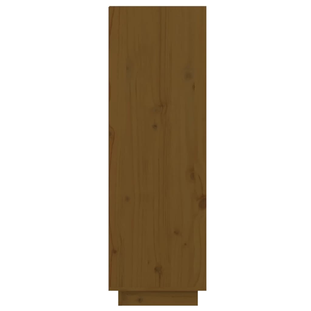 skoreol 60x34x105 cm massivt fyrretræ gyldenbrun